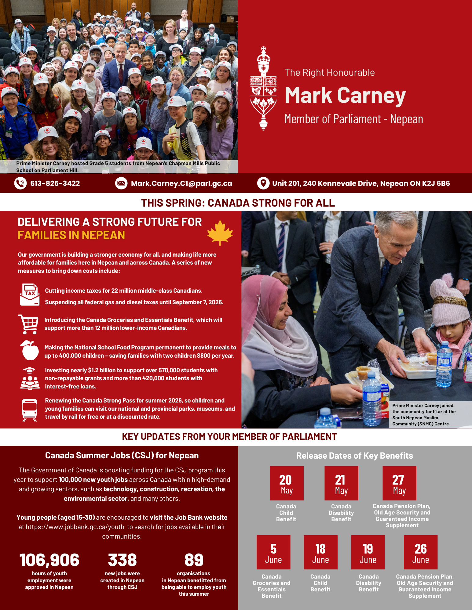 Prime Minister Carney’s Newsletter – This Spring: Canada Strong For All