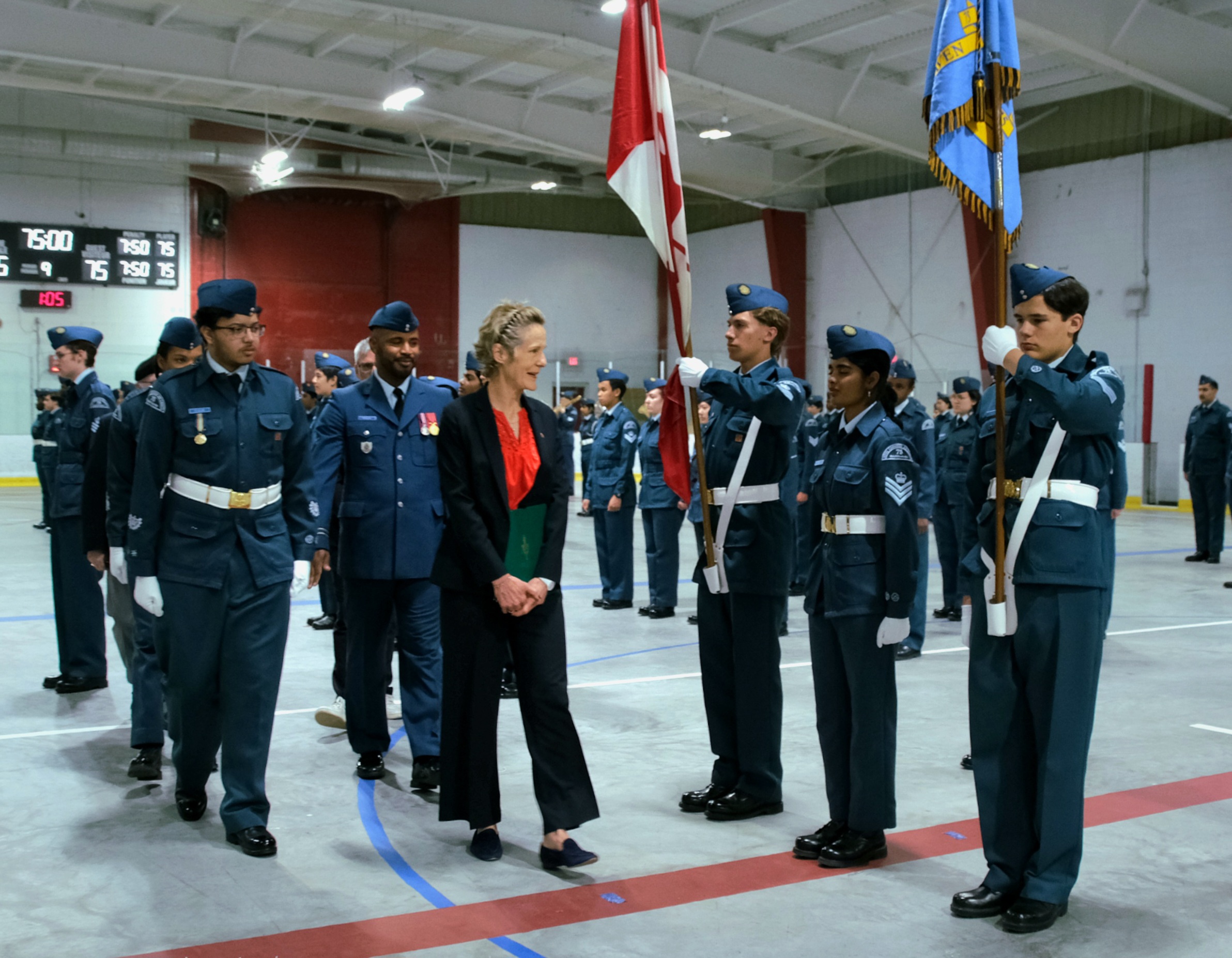 Madame Fox Carney Honours Newly Sworn-In Air Cadets of the 75 Barrhaven Royal Canadian Air Cadets Squadron